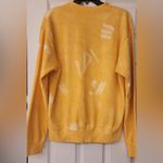 Sporty & Rich SERIF LOGO TIE DYE Yellow CREW Sweatshirt Size Small Photo 6