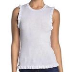 Laundry by Shelli Segal White Ribbed Tank Top Photo 0