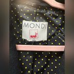 Mundi Mondi Vintage Blazer Black Jacket Cashmere Wool Yellow Trim Double Breast Large Photo 2