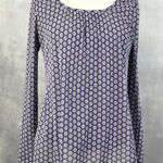 Liz Claiborne  Womens Mesh Top Small Geometric Flowy Retro Mod Preppy Retro Y2K‎ Photo 0