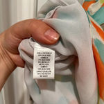 Milly $345 GOSSIP GIRL  GREEN WATERCOLOR SHIMMER SILK DRESS Sz 6 Photo 8