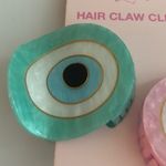 Frasier Sterling nwt Evil Eye Hair Claw Clip Set approx 2.25” Pink Photo 3