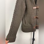 Revolve Tovar Brown Wool Blend Leather Strap Closure Cable Knit Sweater Size XL Photo 1