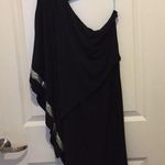 NWT black and silver sequin one shoulder dress. Size L Photo 6