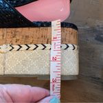 ZARA Trafaluc Black Woven Cork Contrast Wedge Platform Sandals 40 9.5 Photo 5