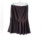 Michael Kors Brown A-Line Midi Skirt Polyester Flowy Career Workwear Photo 4