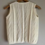 Vintage 60’s Carol Evans Penny’s Cream Open Front Sweater Vest Size XS White Photo 1