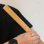 Tahari cap sleeve textured black dress with back slit size 14 Photo 14