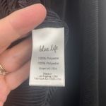 Blue Life  CRYSTAL‎ PLEATED KIMONO TIE FRONT TOP RIBBED BLACK KNOTTED KNOT XS/S Photo 7