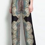 ZARA  Printed Silk Pants Size Small Photo 0