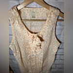 J.Crew Tuxedo Front Cheetah Pink/peach color Cotton Tank Womens size 2 Photo 4