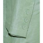 Emma James Green Linen Blend Jacket Blazer Size 16 3/4 Sleeve Belted Career Photo 4