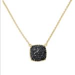 Kate Spade Pave Stone Necklace With Black Gems And Gold Chain NWT Photo 3