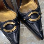 Dolce & Gabbana black leather pointed heels Italian shoes Size: 5 Photo 6