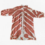 Young Fabulous and Broke Tie-Dye Rust White Cotton Gauze Shirt Dress Size XS Photo 9