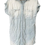 Cloth & Stone Anthropologie Light Wash Chambray Button Down Tunic Top Size Small Photo 0