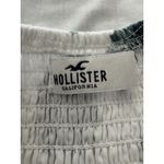 Hollister White Green Floral Top XS Smocked Peplum Milkmaid Boho Coquette Photo 4