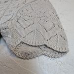 Crochet Knit Short Sleeve Cardigan – Women's M Cream V Photo 7