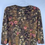 Christopher & Banks Vintage Y2K Top Womens XL Brown Floral Dark Romantic Grunge Photo 7