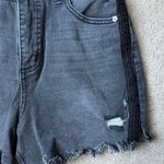 INC  black distressed denim shorts size 6 Photo 2