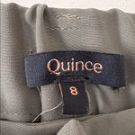 Quince Stretch Crepe Pleated Short in Olive Size 8 Green Photo 8