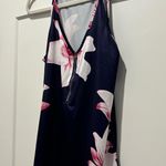 blue and pink floral tank top with zipper Photo 2