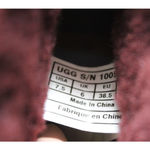 UGG  Inez‎ Boots Womens 7 Black Maroon Leather Ankle Sherling Buckle Adjustable Photo 8