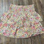 VERO MODA NWT  Floral Layered Ruffle Smocked Wide Waistband Size Medium Preppy Photo 3