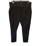 Calvin Klein Womens Pull-On Pants 1X Black Pinstripe Elastic Waist Career Photo 1