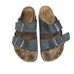 Birkenstock  Arizona Leather Sandals Women's US 7 EU‎ 38 Gray Two Strap Comfort Photo 3