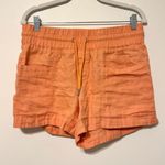 Athleta  Cabo Linen 4" Short Size 8 Orange Summer Beach Photo 0