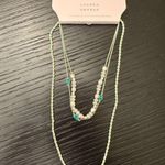 LC Lauren Conrad NWT  Silver Tone Blue Crystal Simulated Pearl Multi-Row Necklace Photo 2