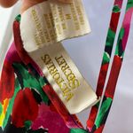 Victoria's Secret  Vintage Gold Label Satin & Lace Nightie Slip Red & Pink Tulips Photo 8