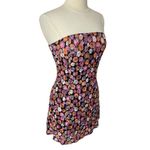 NWOT MISCREANTS Cupid Lace Mini Dress in Orange and Pink Floral, UK 12 (US 8) Black Photo 4