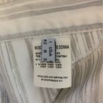 Moschino White and Silver Stripe Cotton Blend Cropped Pants Size 8 Photo 5