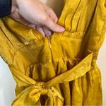 Lulus  Peak Party Vibe Satin Tiered Tie-Back Midi Dress NWT Gold XS Photo 11