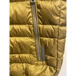 Michael Kors  Vest Down Quilted Gold‎ Brown Medium Pockets Lightweight Full Zip Photo 3