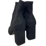 Marc Fisher  "Needit" Black Soft Faux Suede Stretch Chunky Heel Ankle Boots Photo 6