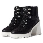 Sorel Women's Brex Heel Cozy Lace Booties Boots Sizes 9.5 Black Sea Salt NEW Photo 2