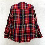 John Mark Size Small Top Shirt Plaid Button Down Frayed Hem Roll Tab Sleeve Photo 1