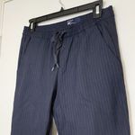 Gap  navy blue pinstripe drawstring casual jogger pants size US 0 Photo 1