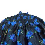 Nicholas Lola Floral Long Sleeve Blouse Shirt Top Silk Tie Front Size Large Black Photo 8