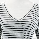 Abercrombie & Fitch Womens XS Striped T-Shirt Mini Dress Black Gray White Photo 2