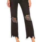 Free People We The  Maggie Mid Rise Straight Jeans Washed Black Button Fly 29 Photo 0