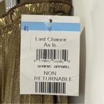 Ted Baker NWT  Nattiee Midi Skirt Size 10-12 Gold Metallic Pleated Photo 6