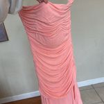 House Of CB  'Ivana' Apricot Gathered Asymmetric Dress NWOT‎ size S Photo 5