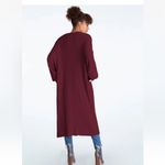 525 America NWT  Long Ribbed Merlot Duster Cardigan Sz XS/S Photo 3