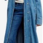 Vintage Learsi long denim duster or trench coat Blue Size undefined Photo 9
