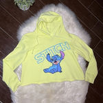 Disney  Stitch hooded crop top sweatshirt Sz medium Photo 0