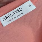 LA RELAXED • Pastel Pale Orange/Peach Short Sleeve Top Orange Size M Photo 3